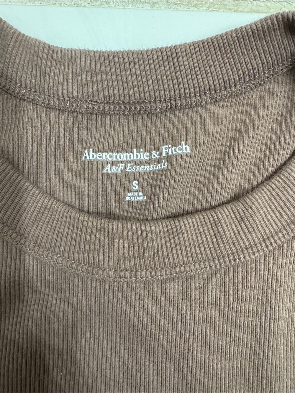 Abercrombie & Fitch Women's Ribbed Mauve-Brown Tank - Small - Picture 2 of 3
